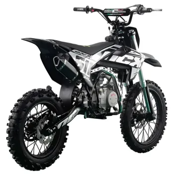Pit Bike NCX SXR Evolution 140cc 17/14 - Colore Nero/Grigio - Vista 45° Posteriore