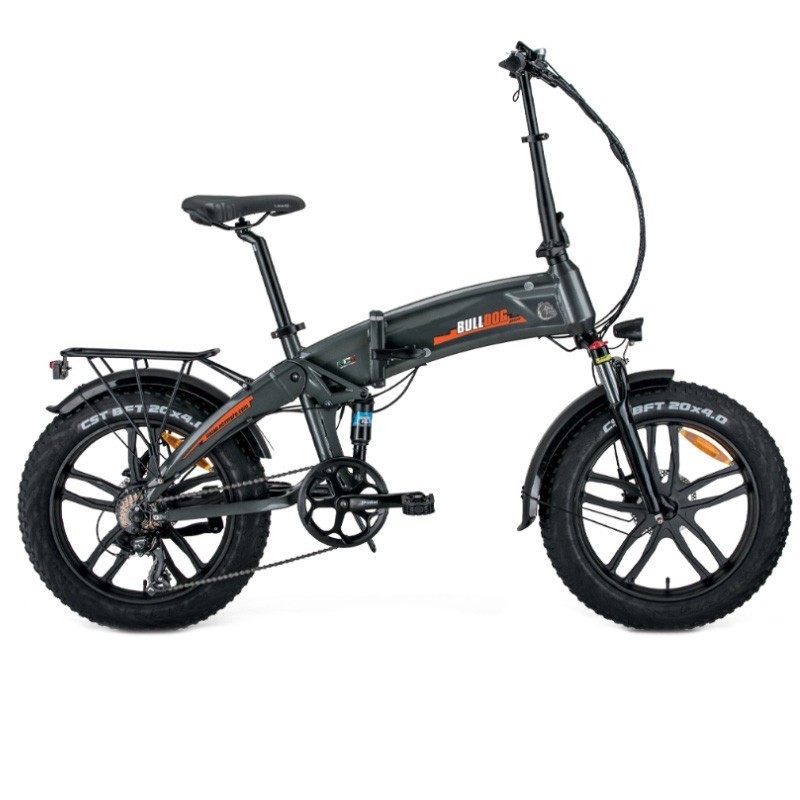 Fat E-Bike Pieghevole NCX RD5 Alloy 20" 250W 36V - Colore Antracite/Arancio Bulldog Design