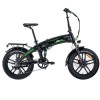 Fat E-Bike Pieghevole NCX RD5 Alloy 20" 250W 36V - Colore Nero/Verde Bulldog Design