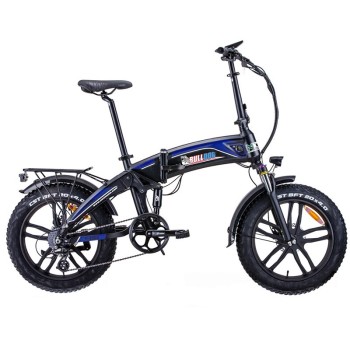 Fat E-Bike Pieghevole NCX RD8 Alloy 20" 250W 48V - Colore Nero/Blu