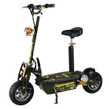 Monopattino Elettrico Offroad NCX TigerShark 1000W 48V - Colore Giallo - Vista Frontale Sinistra