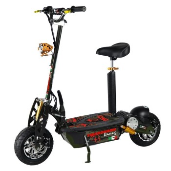 Monopattino Elettrico Offroad NCX TigerShark 1000W 48V - Colore Rosso - Vista Frontale Sinistra