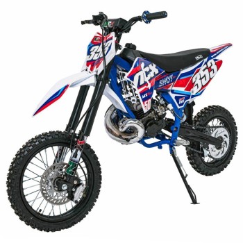 Mini Cross Shot MX 50cc R14/12 XXL - Colore Bianco-Rosso - Vista Frontale Sinistra