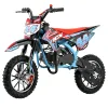 Mini Cross Vyper 50cc R10/10 Pro Race - Colore Celeste-Rosso - Vista 45° Frontale