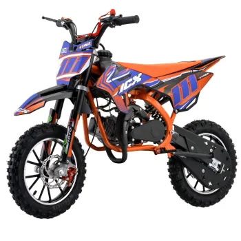 Mini Cross Vyper 50cc R10/10 Pro Race - Colore Arancio-Blu - Vista 45° Frontale
