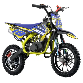 Mini Cross Vyper 50cc R10/10 Pro Race - Colore Giallo-Blu - Vista 45° Frontale