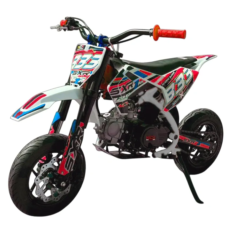 Pit Bike NCX SXR 125 10/10 Supermotard Telaio 14" - Colore Bianco/Rosso- Blu - Cambio Automatico