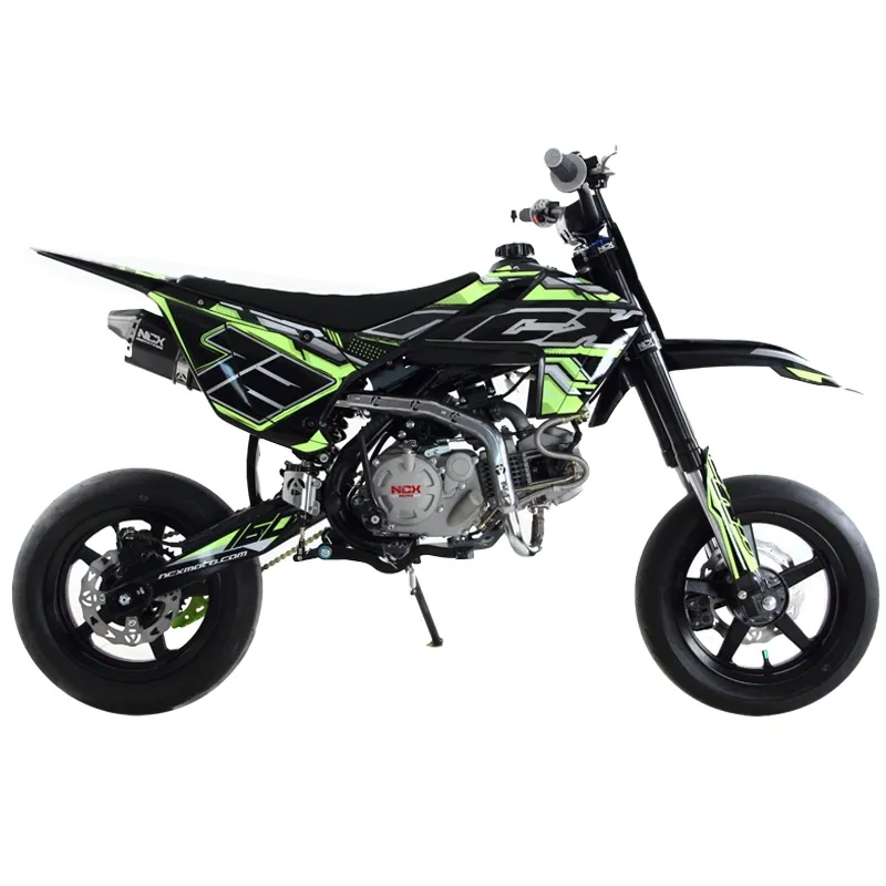 Pit Bike NCX SXR 160 12/12 Doppia Marmitta (Telaio 17/14) - Colore Nero-Giallo - Vista Laterale Destra