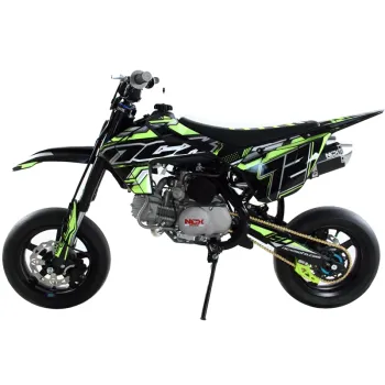 Pit Bike NCX SXR 160 12/12 Doppia Marmitta (Telaio 17/14) - Colore Nero-Giallo - Vista Laterale Sinistra