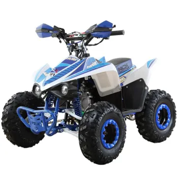 Quad Tracker 125cc R7 - Colore Bianco-Blu - Vista Frontale Sinistra