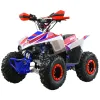 Quad Tracker 125cc R7 - Colore Bianco-Rosso-Blu - Vista Frontale Sinistra