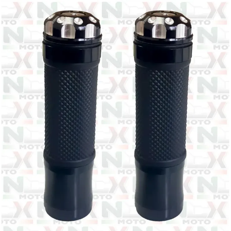 Coppia Manopole Originali NCX in Alluminio Cromato/Nero