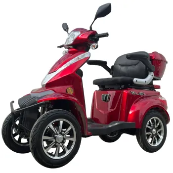 Quatrot 1000W 60V Targabile - Colore Bodeaux - Vista Frontale Sinistra