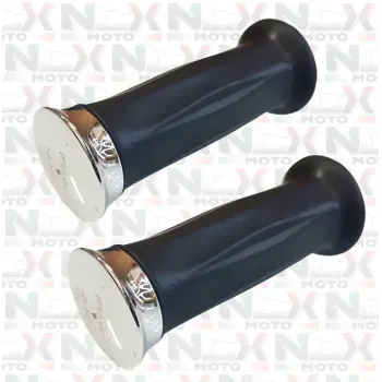 Coppia Manopole Fisse Con Tappo Cromato Originalo NCX per Scooter Lucky XD