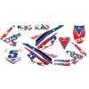 Kit Grafiche Originali NCX per Pitbike Vyper Rosso Blu in Pvc 55 Micron