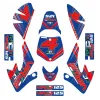 Kit Grafiche Originali NCX per Pitbike Virus Rosso Blu in Pvc 55 Micron
