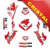 Kit Grafiche Originali NCX per Pitbike Virus Rosso Bianco in Cristal