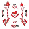 Kit Grafiche Originali NCX per Pitbike Virus Rosso Bianco in Pvc 55 Micron