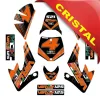 Kit Grafiche Originali NCX per Pitbike Virus Arancio Nero in Cristal