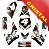 Kit Grafiche Originali NCX per Pitbike Virus Arancio Nero Bianco in Cristal