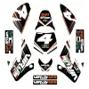 Kit Grafiche Originali NCX per Pitbike Virus Arancio Nero Bianco in Pvc 55 Micron