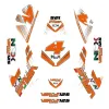 Kit Grafiche Originali NCX per Pitbike Virus Arancio Bianco in Pvc 55 Micron