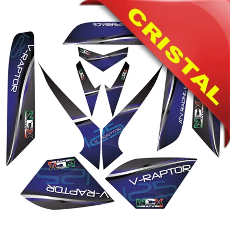 Kit Grafiche Originali NCX per Quad V-Raptor Blu in Cristal