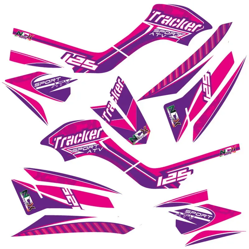 Kit Grafiche Originali NCX per Quad Tracker Rosa in Cristal