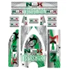 Kit Grafiche Originali NCX per Monopattino Tigershark Verde in Pvc 55µm