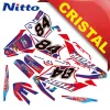 Kit Grafiche Originali NCX per PitBike Thor 125cc 17/14 Rosso / Blu in Cristal Nitto ®