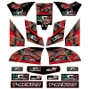 Kit Grafiche Originali NCX per Quad T-Rex Rosso in Pvc 55 Micron