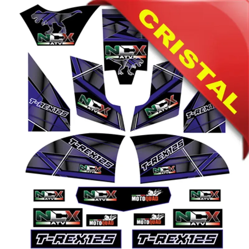 Kit Grafiche Originali NCX per Quad T-Rex Blu in Cristal
