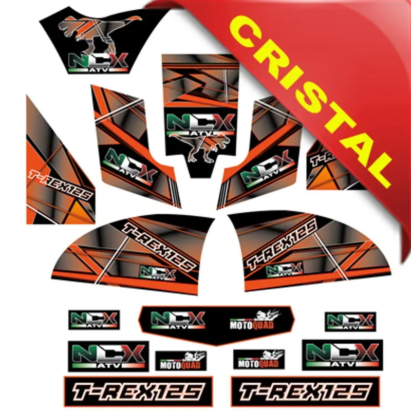 Kit Grafiche Originali NCX per Quad T-Rex Arancio in Cristal
