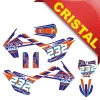 Kit Grafiche Originali NCX per PitBike SXR 140cc 17/14 Arancio / Blu in Cristal