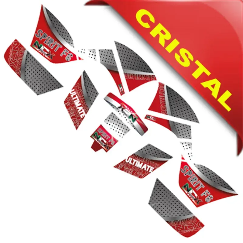 Kit Grafiche Originali NCX per MiniQuad Spirit F6 Rosso in Cristal