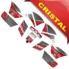 Kit Grafiche Originali NCX per MiniQuad Spirit F6 Rosso in Cristal