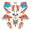 Kit Grafiche Originali NCX per MiniQuad Racer Arancio/Azzurro/Bianco in Pvc 55 Micron