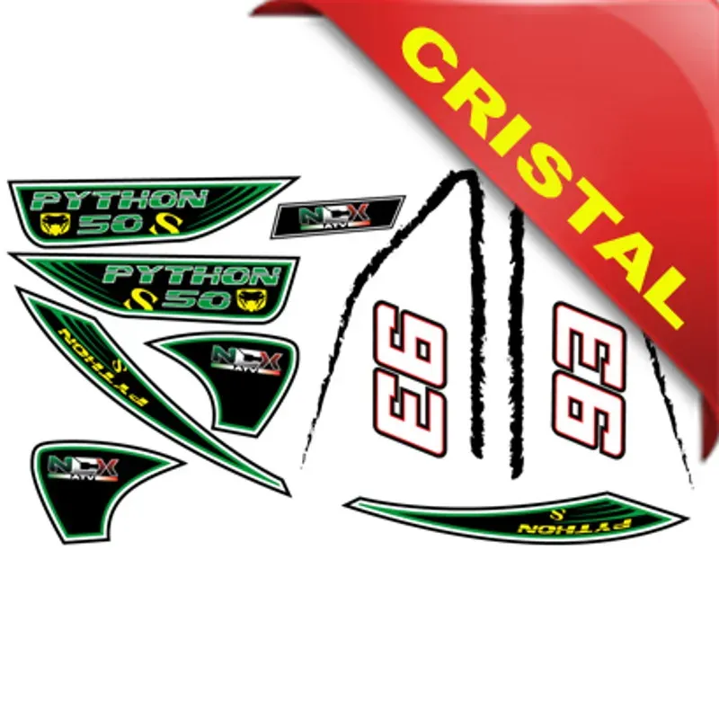 Kit Grafiche Originali NCX per MiniQuad Python S Verde in Cristal