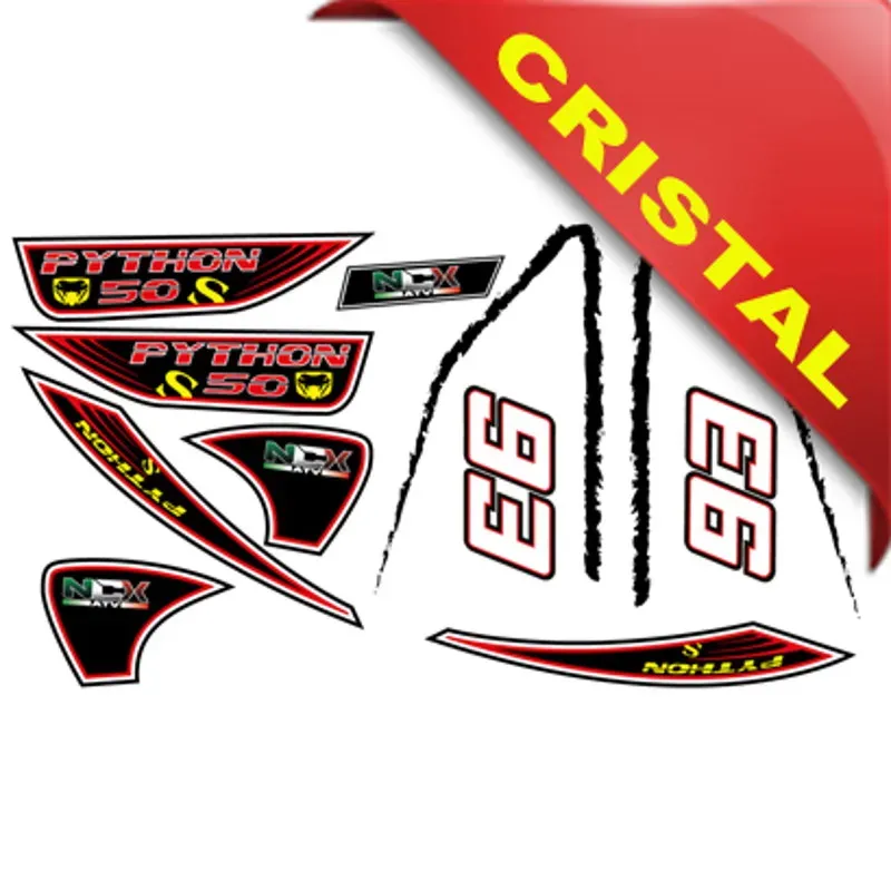 Kit Grafiche Originali NCX per MiniQuad Python S Rosso in Cristal
