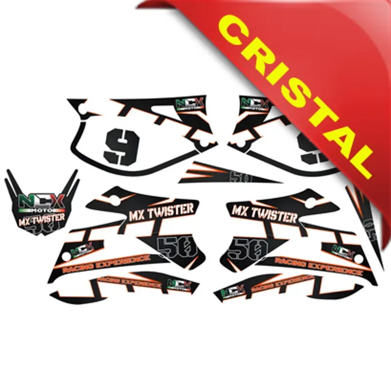 Kit Grafiche Originali NCX per MiniCross MX Twister Arancio in Cristal