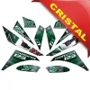 Kit Grafiche Originali NCX per Quad Monster Stripes Verde in Cristal