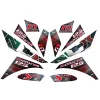 Kit Grafiche Originali NCX per Quad Monster Stripes Rosso in Pvc 55 Micron