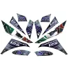 Kit Grafiche Originali NCX per Quad Monster Stripes Blu in Pvc 55 Micron