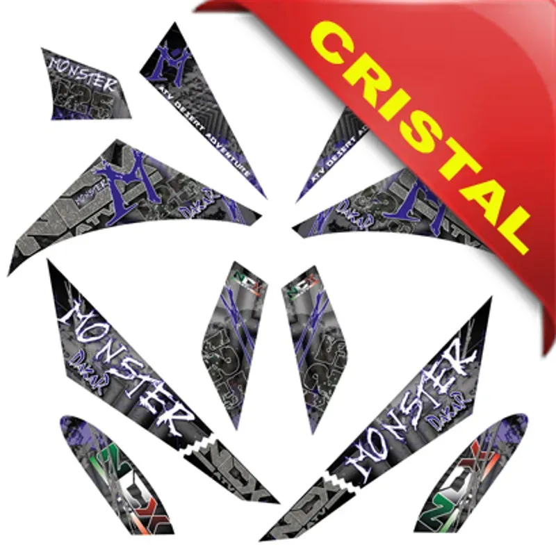 Kit Grafiche Originali NCX per Quad Monster Dakar Blu in Cristal