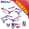 Kit Grafiche Originali NCX per PitBike CRX 150cc 17/14 Blu / Rosso in Cristal Nitto ®