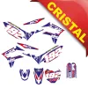 Kit Grafiche Originali NCX per PitBike CRX 125cc 17/14 Blu / Rosso in Cristal