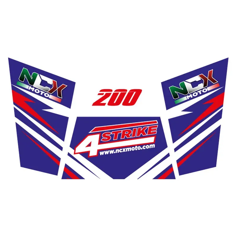 Kit Grafiche Originali NCX per Buggy 4Strike 200 Blu in Pvc 55 Micron