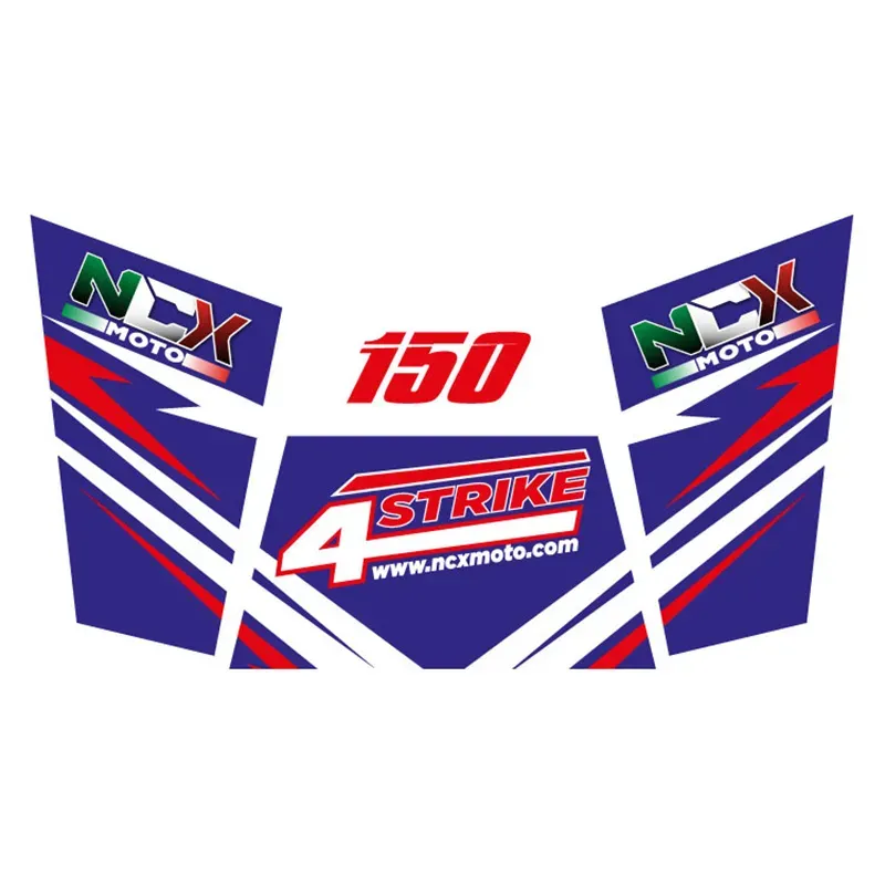 Kit Grafiche Originali NCX per Buggy 4Strike 150 Blu in Pvc 55 Micron