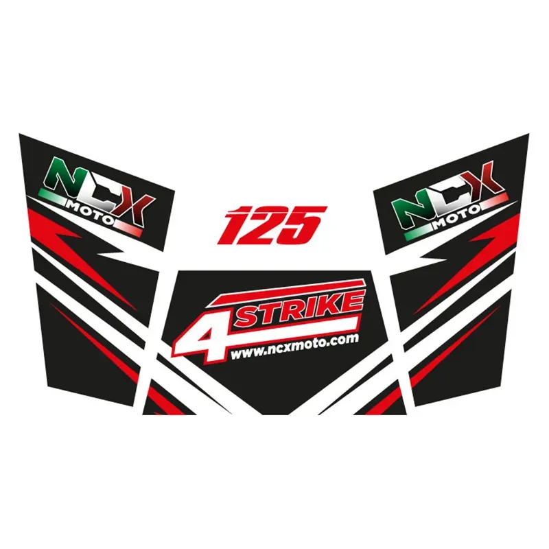 Kit Grafiche Originali NCX per Buggy 4Strike 125 Nero in Pvc 55 Micron