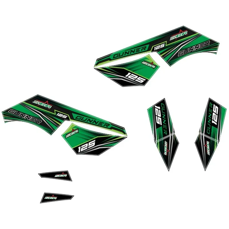 Kit Grafiche Originali NCX per Quad Gunner 125 Verde in Cristal